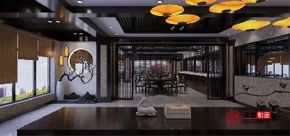 合肥800平米新中式饭店设计装修案例